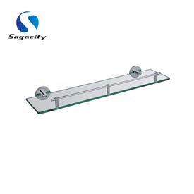 bathroom glass shelves